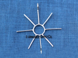 Silver 6-prong TWO BAILS Freeform Claw Prong Raw Stone Pendant Blank