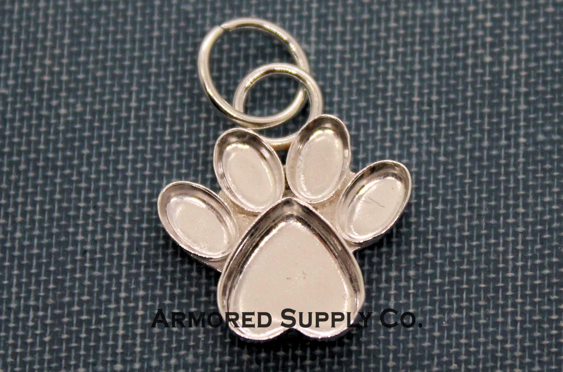 8mm Pet Paw Bezel Pendant Blank Setting