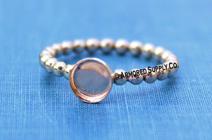 3mm Gold Filled Beaded Bezel Cup Ring blank