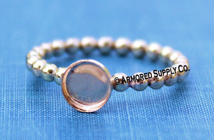 4mm Gold Filled Beaded Bezel Cup Ring blank