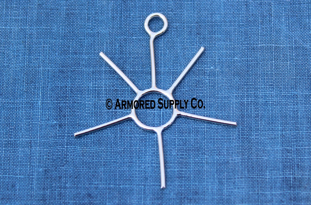 Silver 5-prong Freeform Claw Prong Raw Stone Pendant Blank