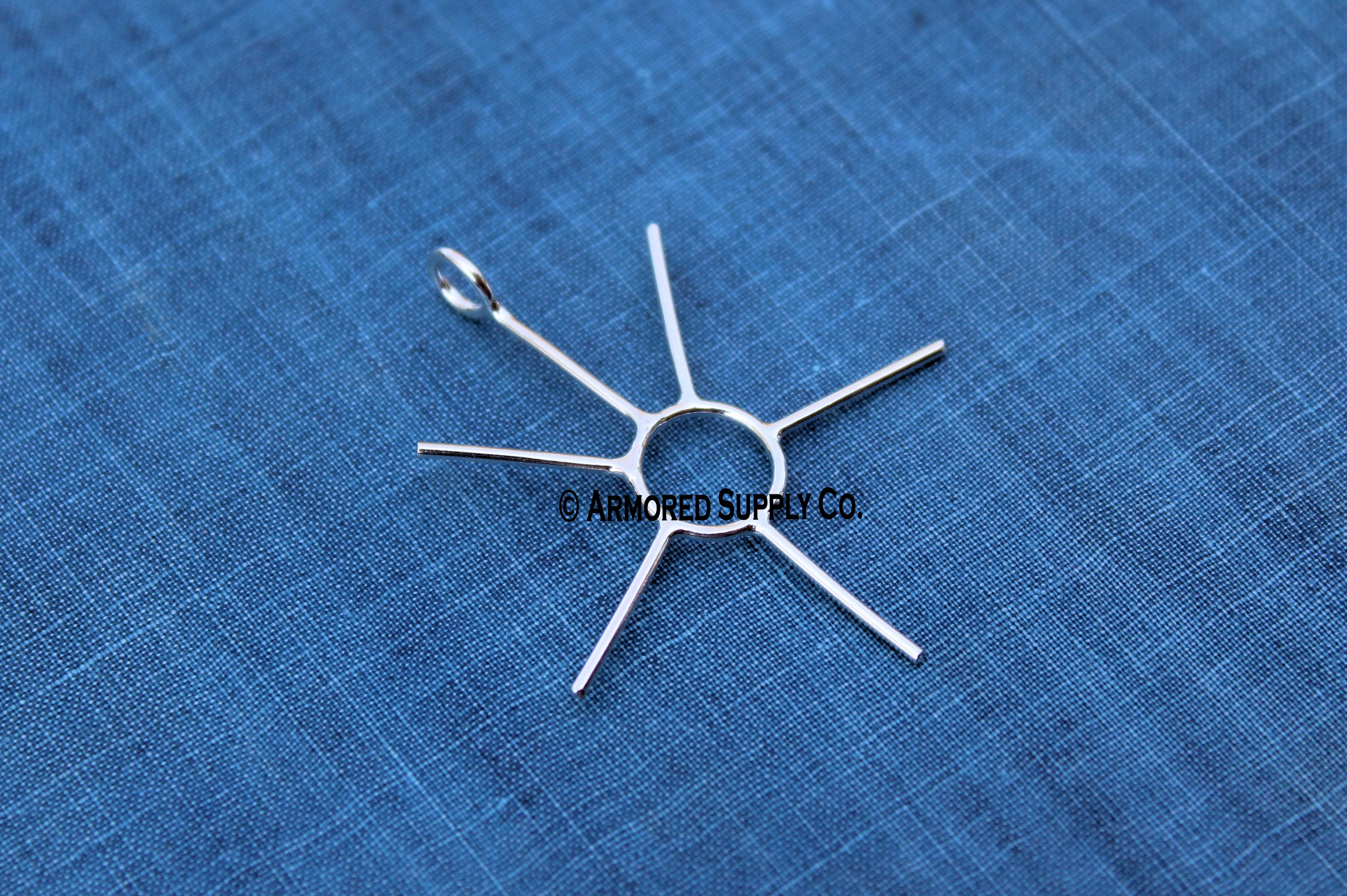 Silver 5-prong Freeform Claw Prong Raw Stone Pendant Blank