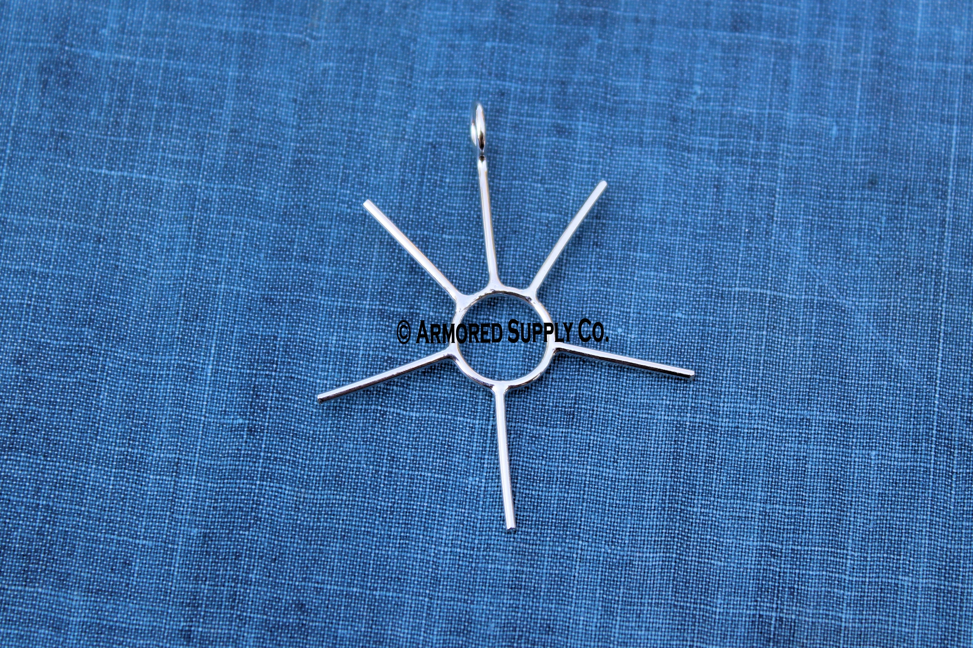 Silver 5-prong Freeform Claw Prong Raw Stone Pendant Blank