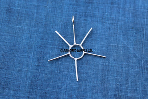 Silver 5-prong Freeform Claw Prong Raw Stone Pendant Blank