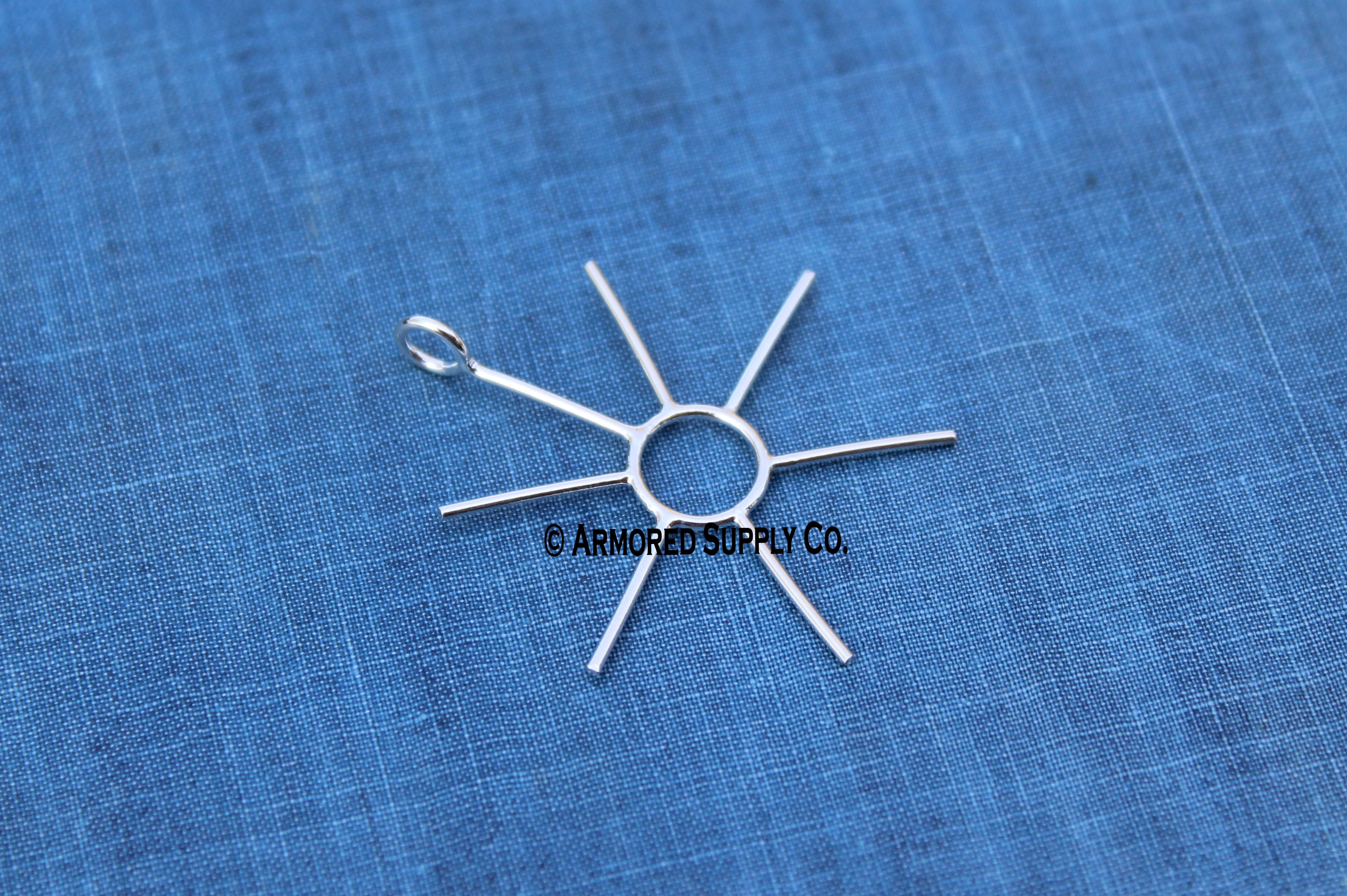 Silver 6-prong Freeform Claw Prong Raw Stone Pendant Blank