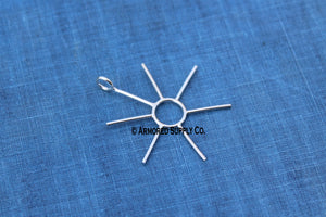 Silver 6-prong Freeform Claw Prong Raw Stone Pendant Blank