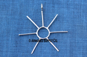 Silver 6-prong Freeform Claw Prong Raw Stone Pendant Blank