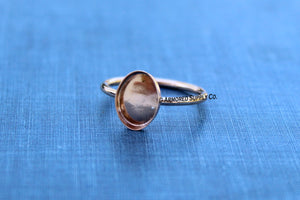 8x6mm Rose Gold Filled Oval Bezel Cup Ring blank