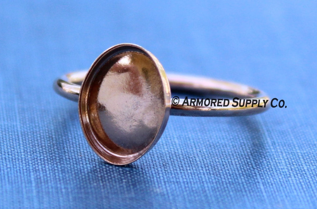 10x8mm Rose Gold Filled Oval Bezel Cup Ring blank