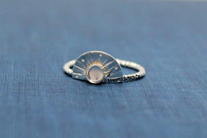 Silver Sunrise Bezel Cup Ring blank