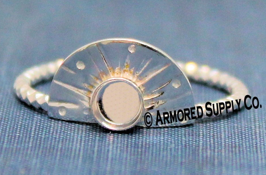 Silver Sunrise Bezel Cup Ring blank