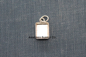 Silver Rectangle Bezel Pendant Blank Mounting