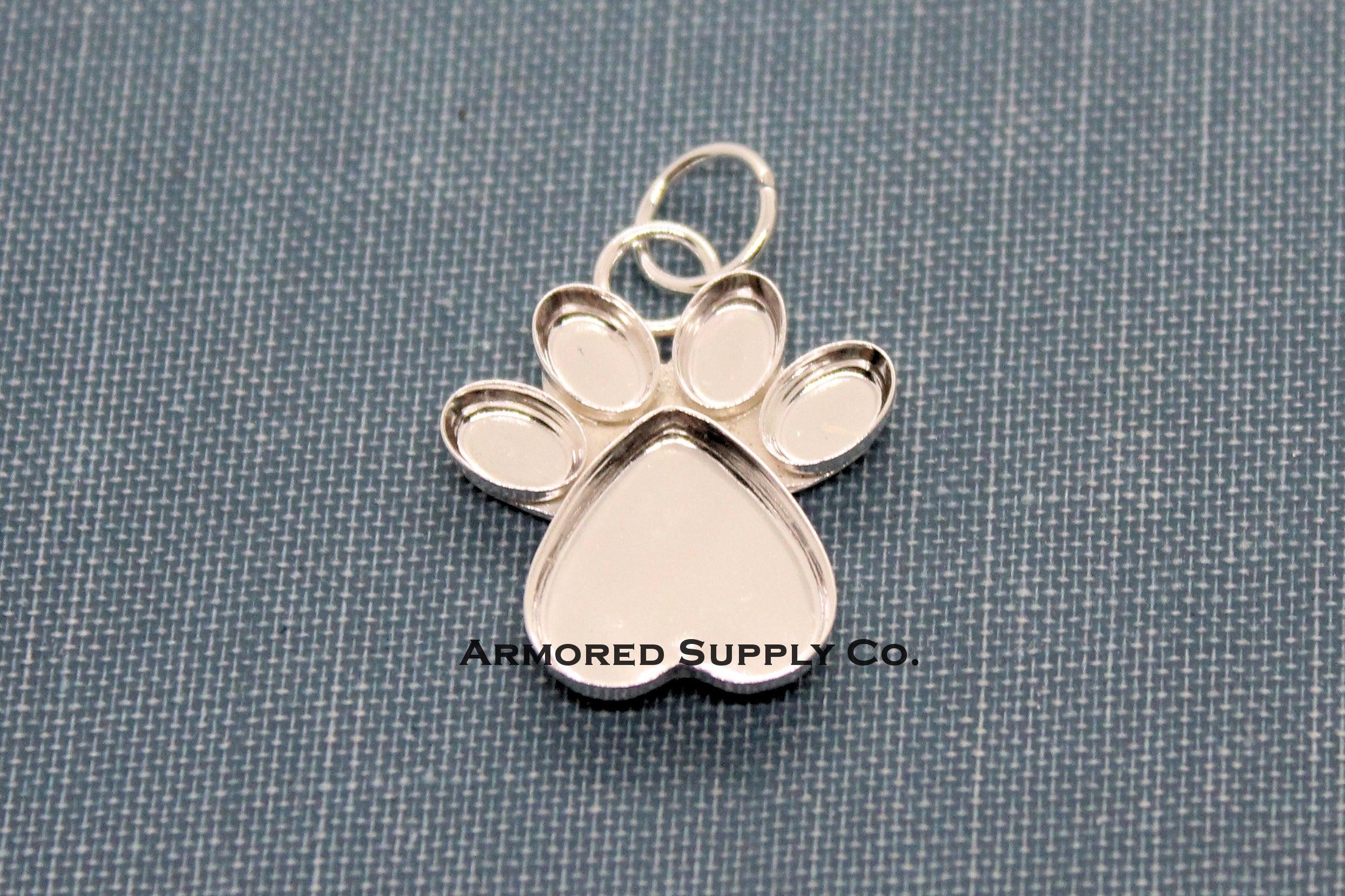 12mm Pet Paw Bezel Pendant Blank Setting