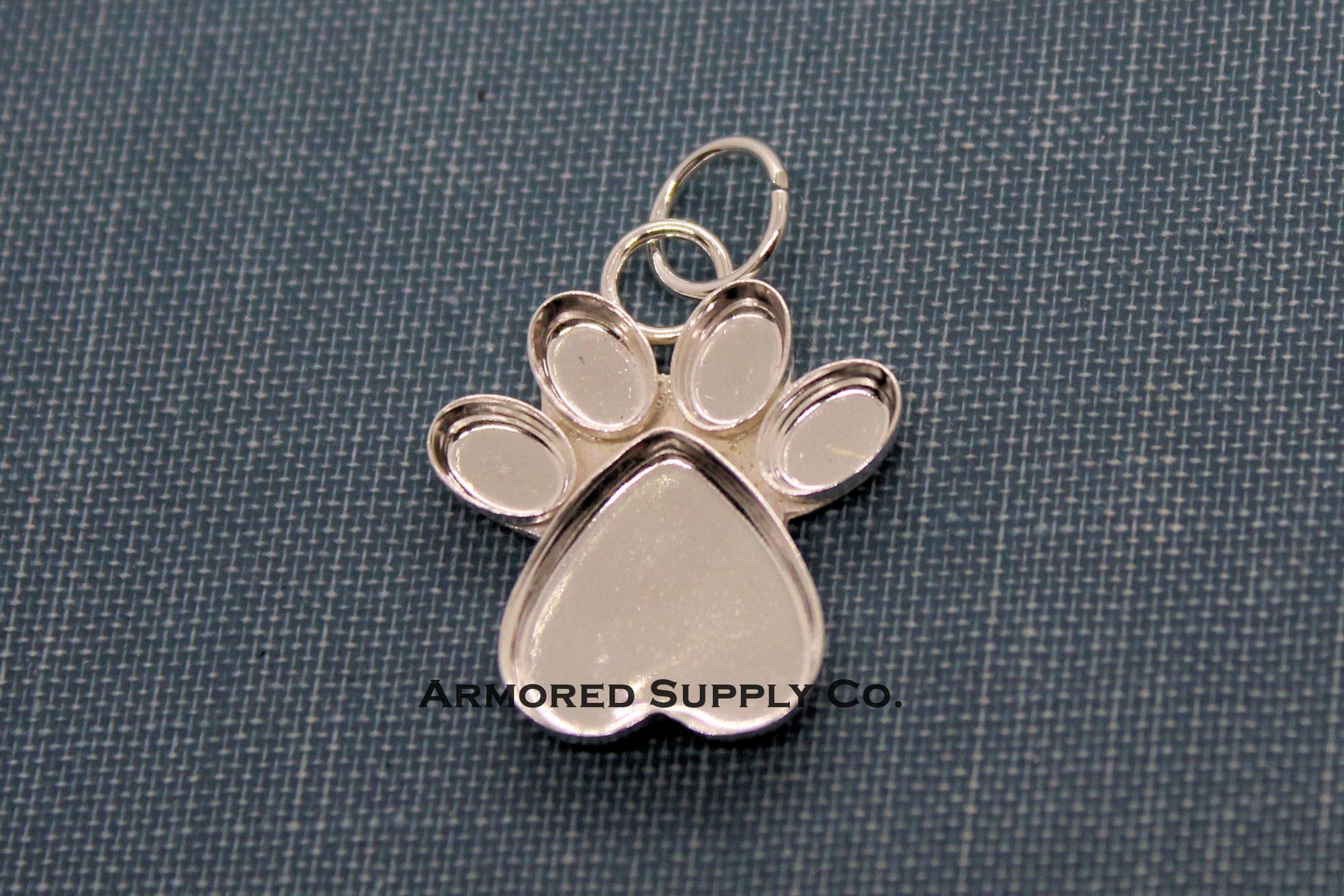 12mm Pet Paw Bezel Pendant Blank Setting