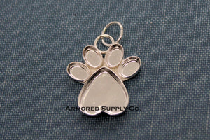 12mm Pet Paw Bezel Pendant Blank Setting