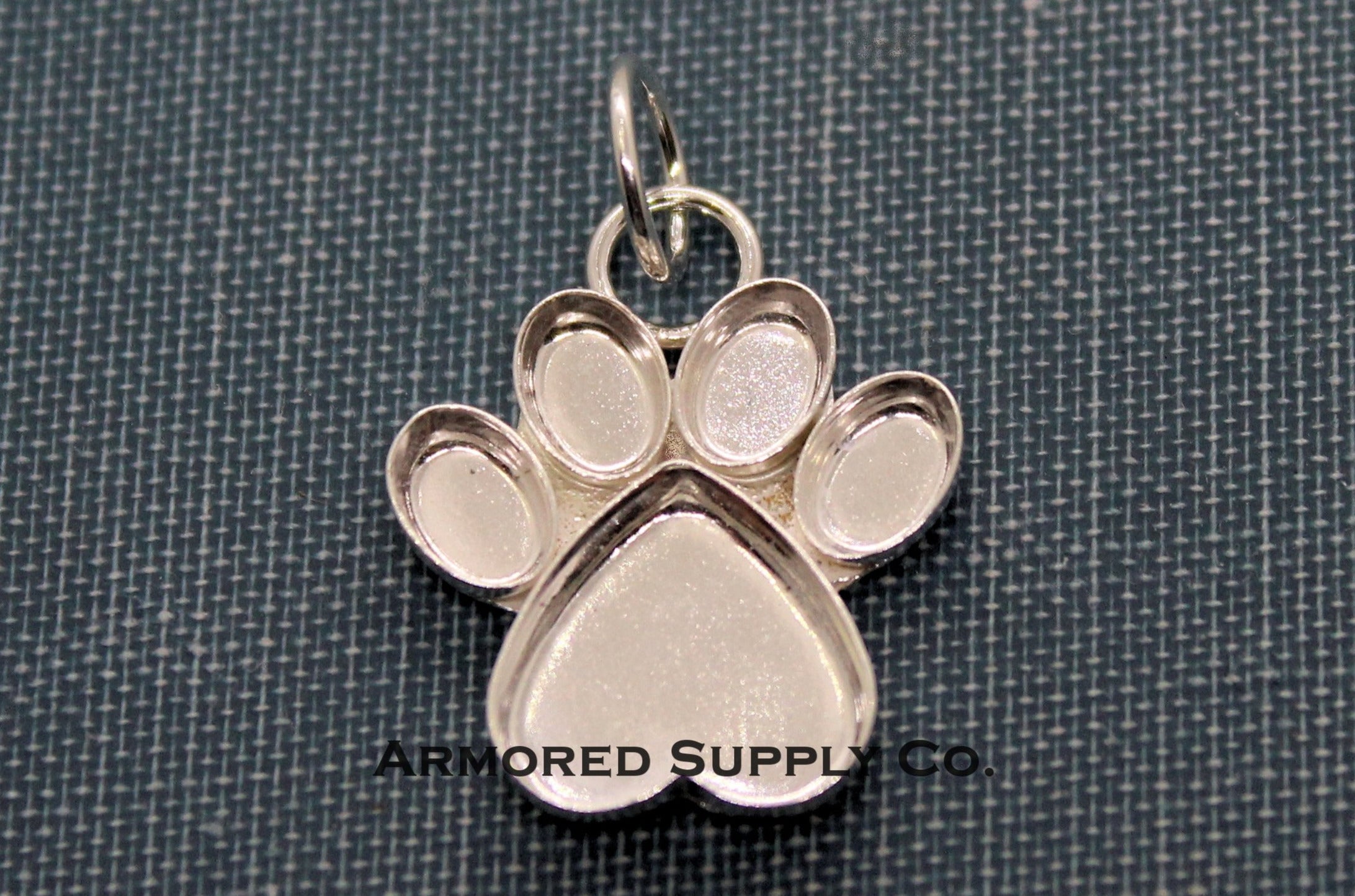 10mm Pet Paw Bezel Pendant Blank Setting