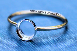 MIXED METALS Gold & Silver 12mm Plain Round Bezel Ring Blank