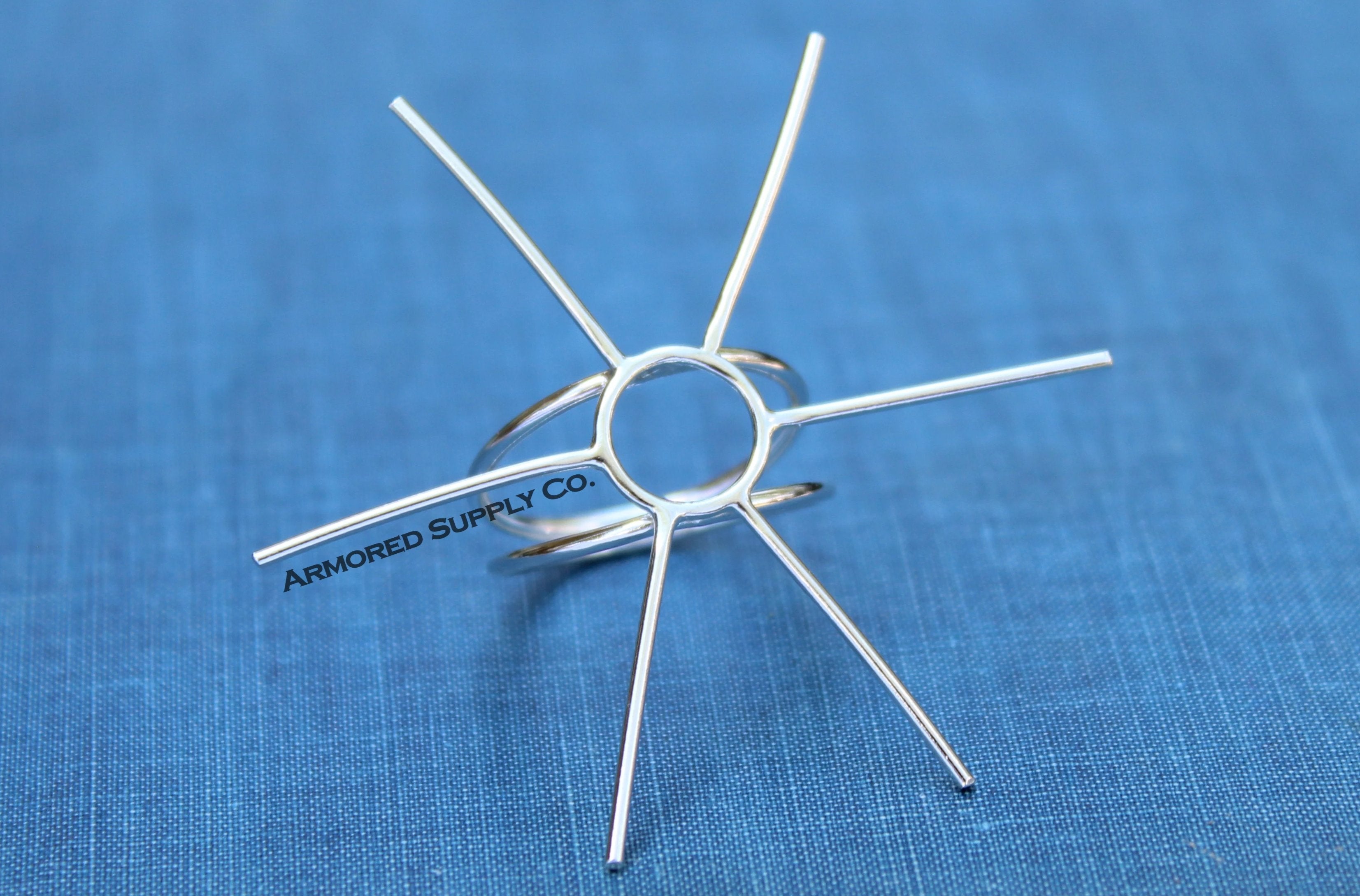 Double Band Freeform Claw 6-Prong Raw Stone Ring Blank Setting