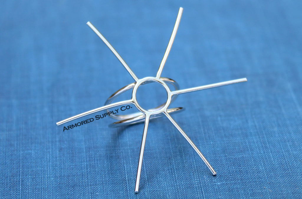 Double Band Freeform Claw 6-Prong Raw Stone Ring Blank Setting