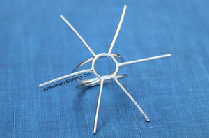 Double Band Freeform Claw 6-Prong Raw Stone Ring Blank Setting