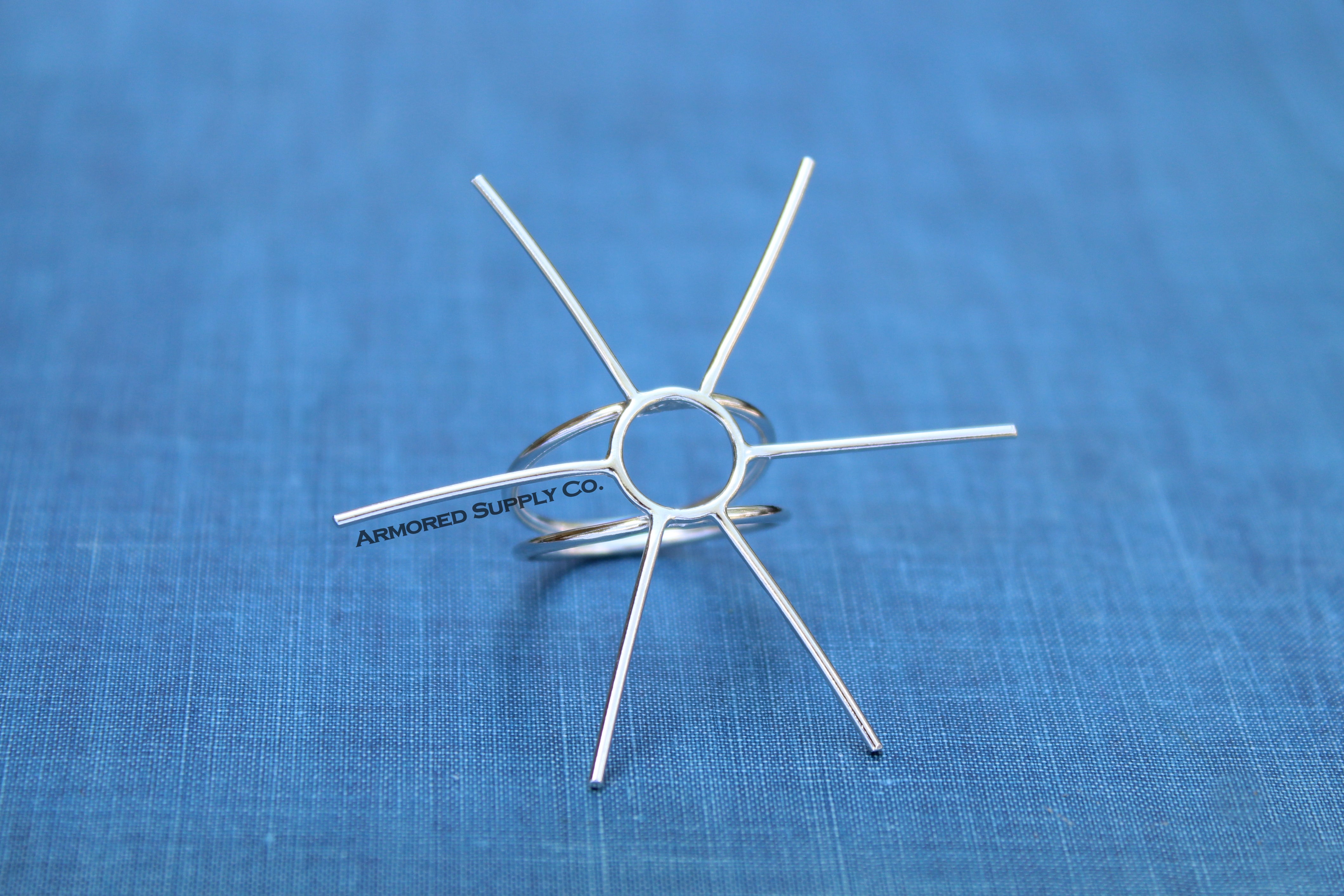 Double Band Freeform Claw 6-Prong Raw Stone Ring Blank Setting