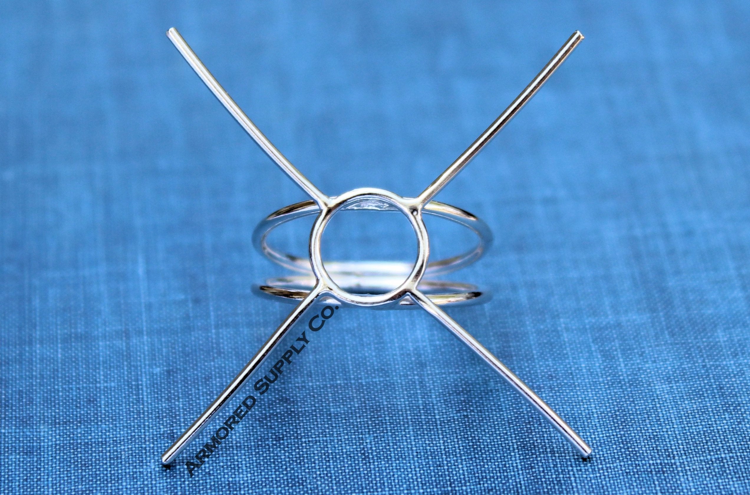 Double Band Freeform Claw 4-Prong Raw Stone Ring Blank Setting