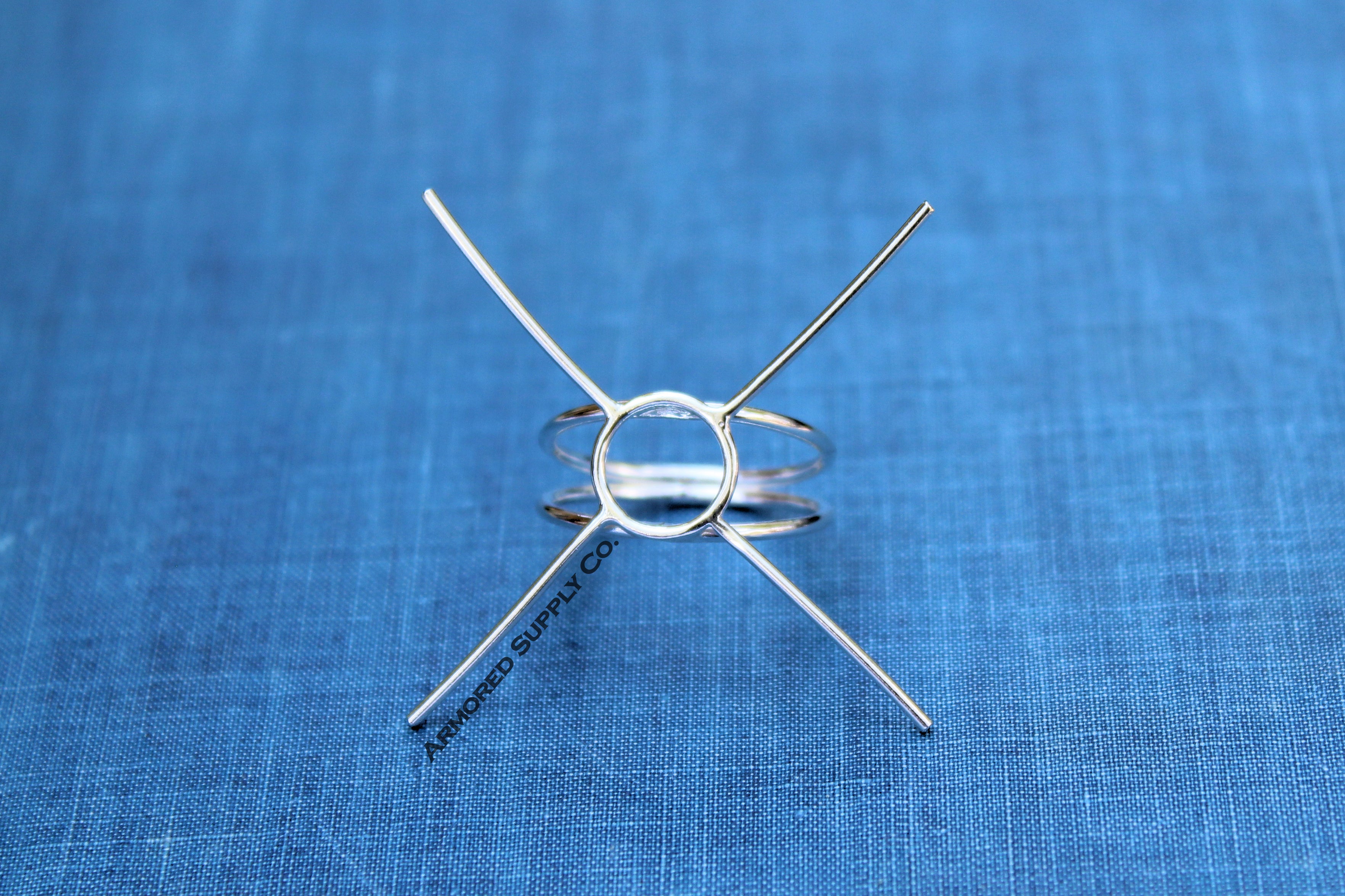Double Band Freeform Claw 4-Prong Raw Stone Ring Blank Setting