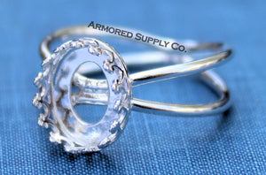 Galaxy Oval Crown Bezel Cup Ring blank Setting