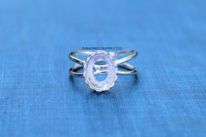 Galaxy Oval Crown Bezel Cup Ring blank Setting
