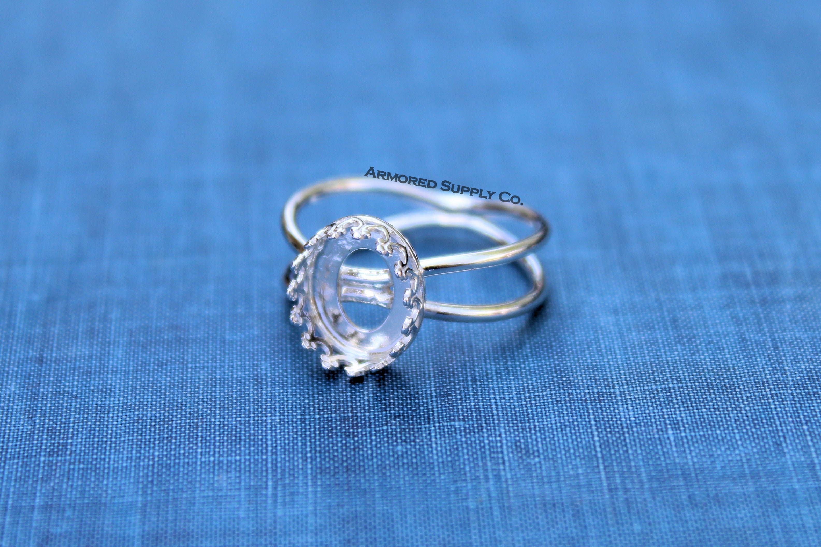 Galaxy Oval Crown Bezel Cup Ring blank Setting