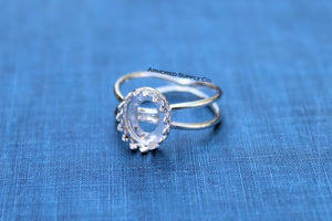 Galaxy Oval Crown Bezel Cup Ring blank Setting
