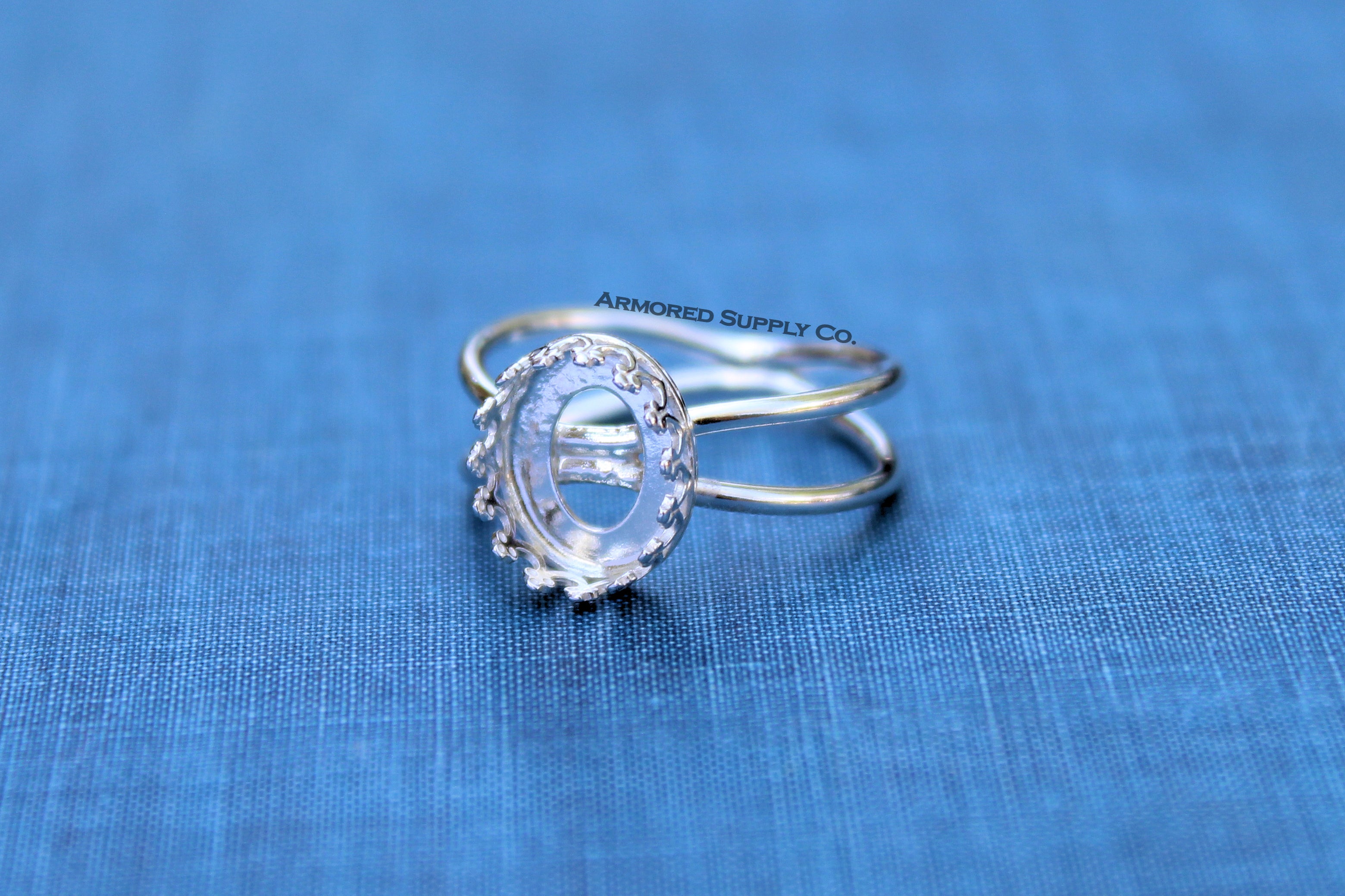 Galaxy Oval Crown Bezel Cup Ring blank Setting