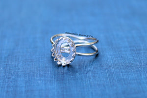 Galaxy Oval Crown Bezel Cup Ring blank Setting