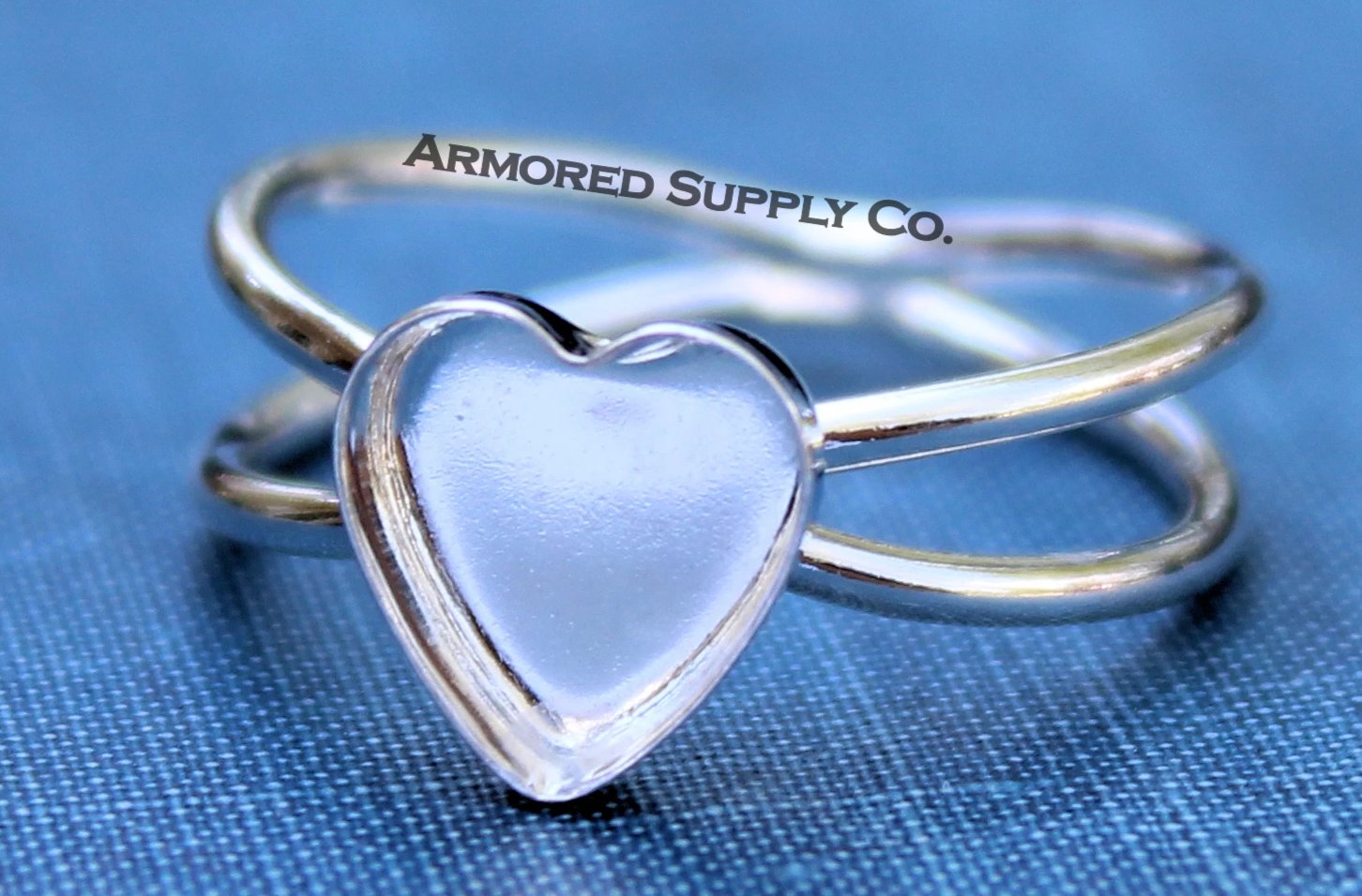 Galaxy Plain Heart Bezel Cup Ring blank Setting