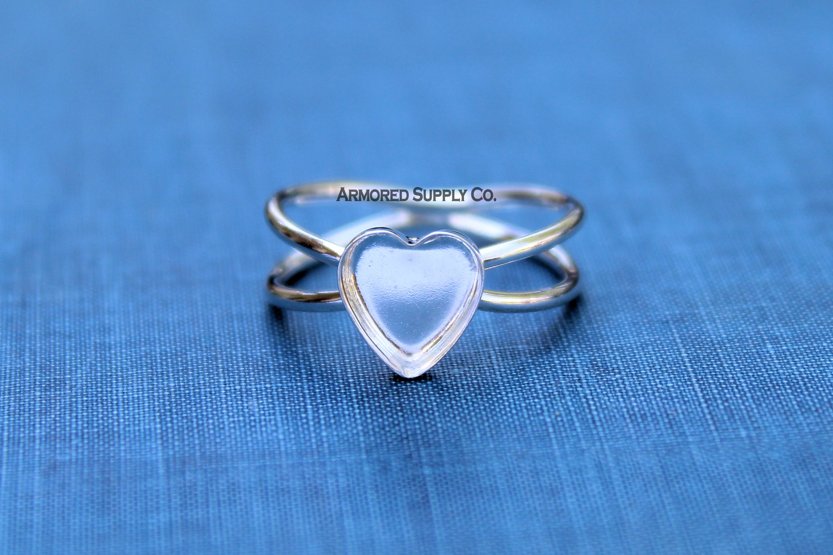 Galaxy Plain Heart Bezel Cup Ring blank Setting
