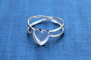 Galaxy Plain Heart Bezel Cup Ring blank Setting