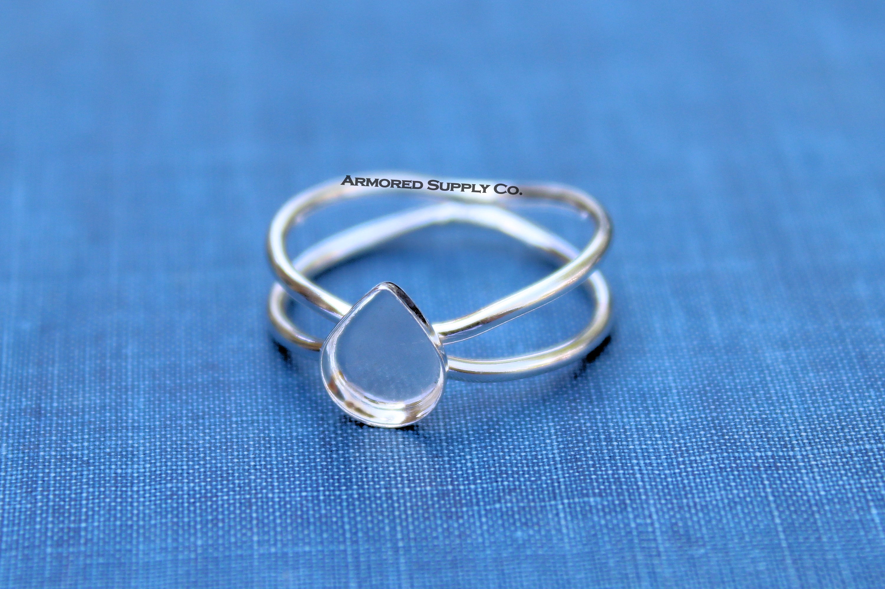 Galaxy Plain Pear Cup Ring blank Setting