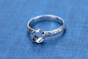 Floral #1 Scalloped Bezel Ring blank