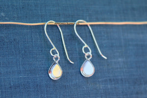 Pear Plain Bezel Cup French Wire Earring Blanks