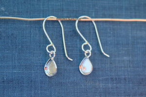 Pear Plain Bezel Cup French Wire Earring Blanks