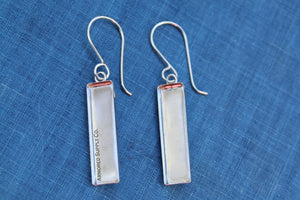 28x7 Rectangle Bezel Cup French Wire Earring Blanks