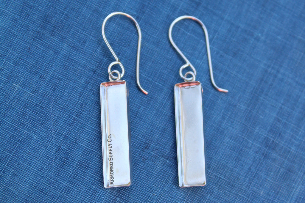 28x7 Rectangle Bezel Cup French Wire Earring Blanks