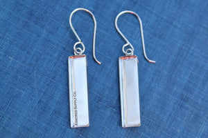 28x7 Rectangle Bezel Cup French Wire Earring Blanks