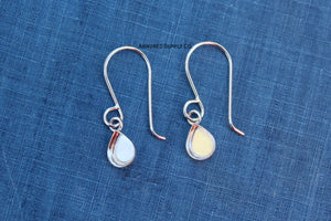 Pear Plain Bezel Cup French Wire Earring Blanks