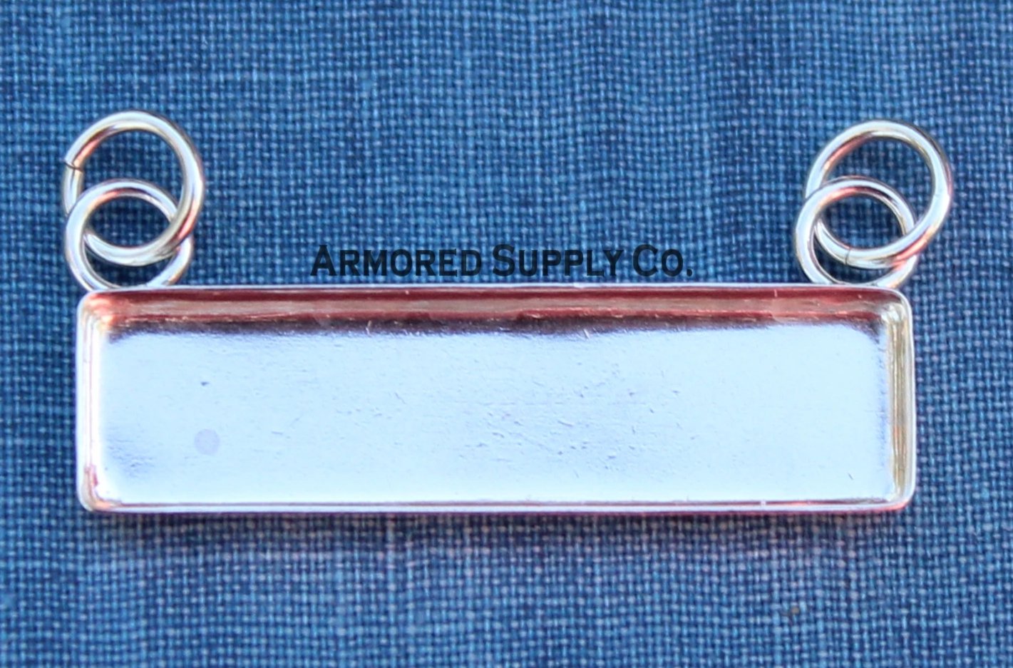 28x7mm Rectangle Bezel Double Bail Pendant Blank Mounting