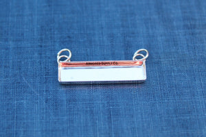 28x7mm Rectangle Bezel Double Bail Pendant Blank Mounting
