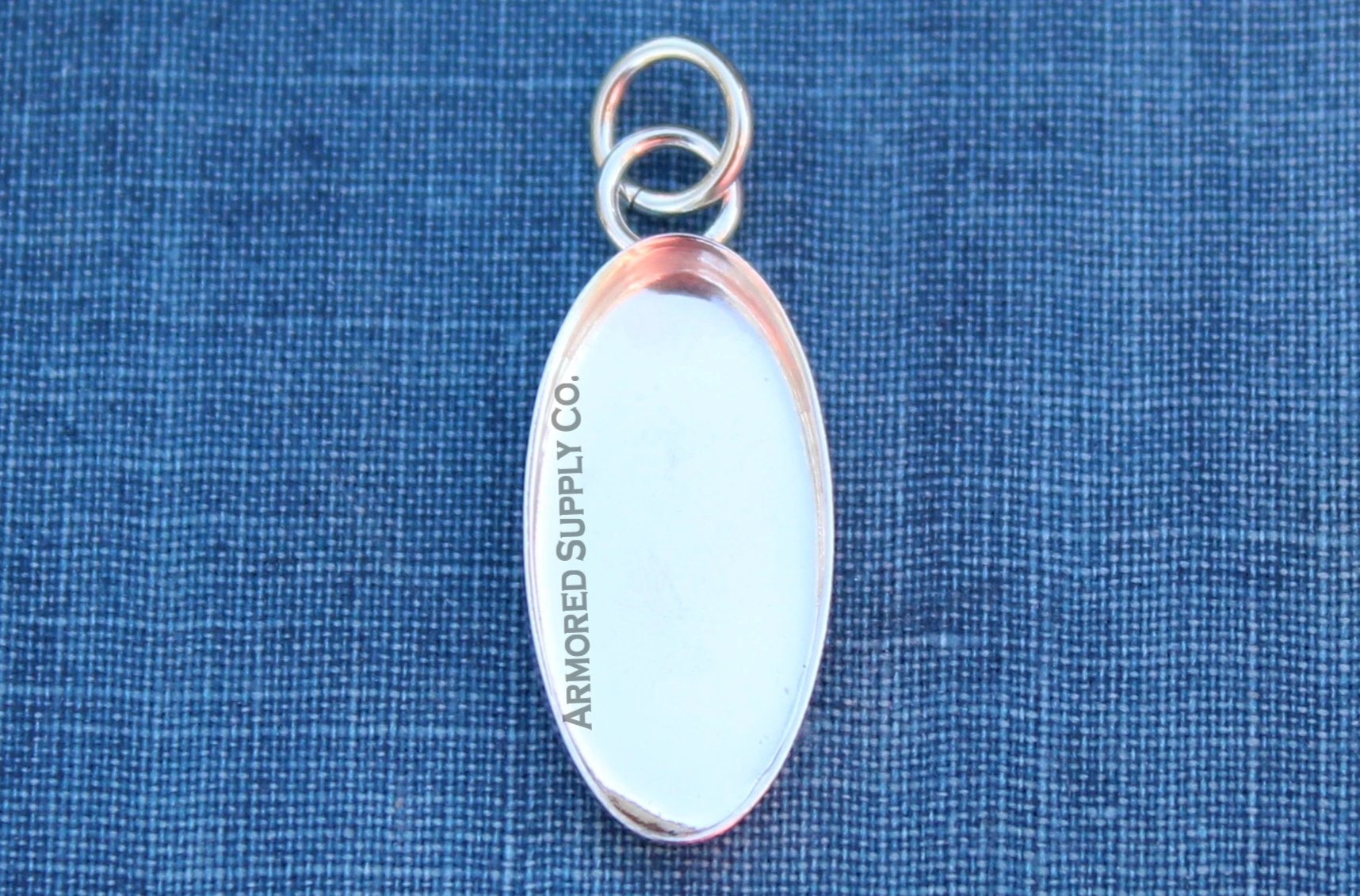 18x9mm Oval Bezel Pendant Blank Mounting