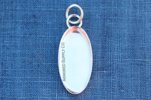 18x9mm Oval Bezel Pendant Blank Mounting