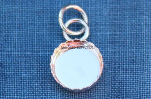 Serrated Round Bezel Pendant Blank Mounting