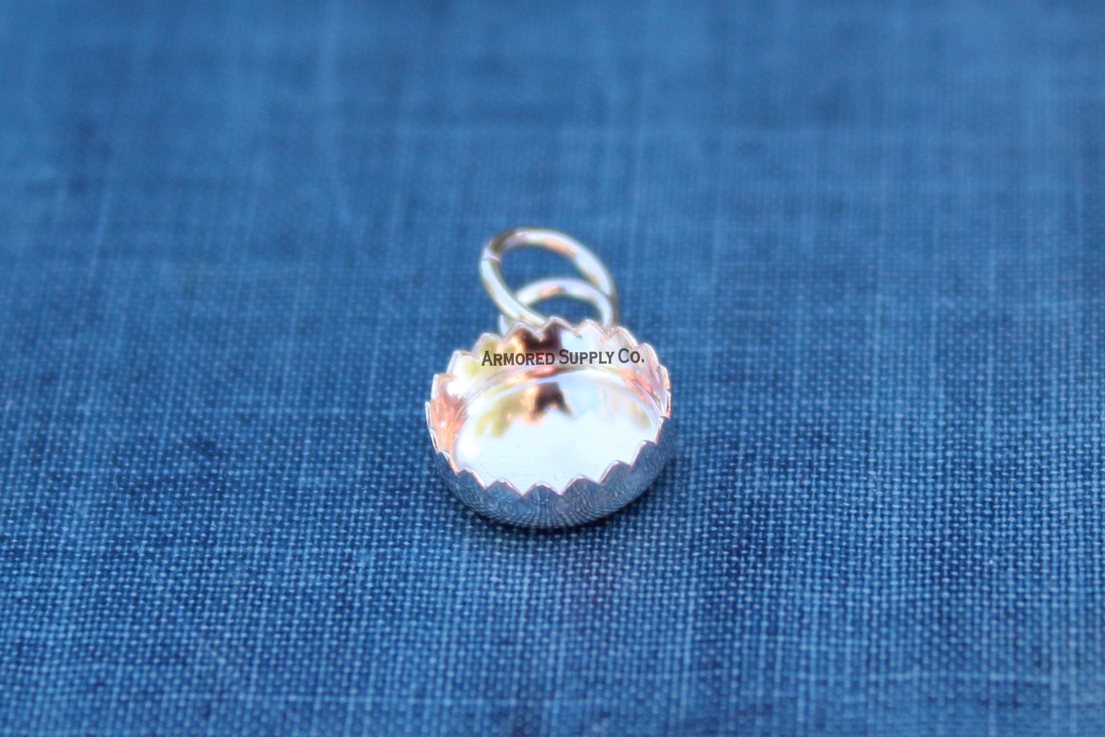 Serrated Round Bezel Pendant Blank Mounting